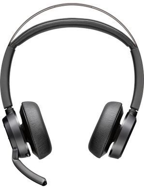 Poly Гарнітура комп'ютерна стерео On-ear Voyager Focus 2, USB-A, Bluetooth, всеспрямований, ANC, Acoustic fence, чорний 76U46AA фото