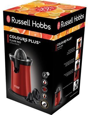 Соковыжималка Russell Hobbs 26010-56 Colours Plus+ Red, 60 Вт, реверс, 2 конуса, красный 26010-56 фото