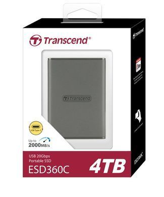 Transcend Портативный SSD 4TB USB 3.2 Gen 2x2 Type-C ESD360C Серый TS4TESD360C фото