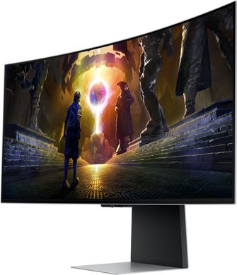 Samsung Монитор 34" Odyssey OLED G8 HDMI, DP, USB, Bluetooth, MM, OLED, 3440x1440, 0.03ms, HAS, FreeSync Premium Pro, CURVED LS34DG852SIXUA фото