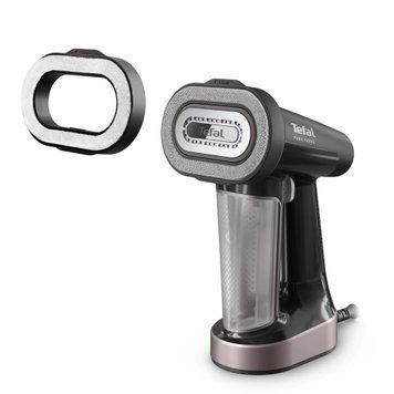 Tefal Відпарювач компактний Pure Force 3в1, 1800Вт, 180мл, постійна пара - 35гр, керам. підошва, чорно-рожевий DT8765E0 фото