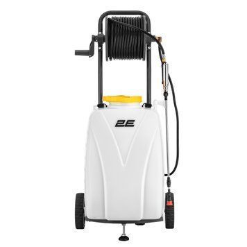 2E Обприскувач акумуляторний AquaSpray 40LRC 40л 12В 1х12А&middot;год 7бар 2.9л&middot;хв 16кг вольтметр колеса катушка шланг 30м 2E-40LWBS30 фото