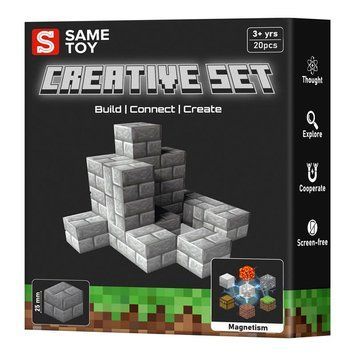 Same Toy Magnetic construction set Same Toy Creative Set Stone, 20pcs MCRAFT-9862-SM фото