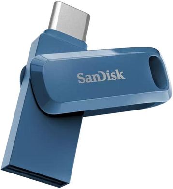 Накопитель SanDisk 64GB USB 3.1 Type-A + Type-C Ultra Dual Drive Go Navy Blue SDDDC3-064G-G46NB фото
