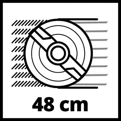 Газонокосилка аккум Einhell GE-CM 36/48 Li M - Solo, 36В,PXC, 48 см, 30-75 мм, без травосборника, мульчирование, 16.9 кг (без АКБ и ЗУ) 3413054 фото