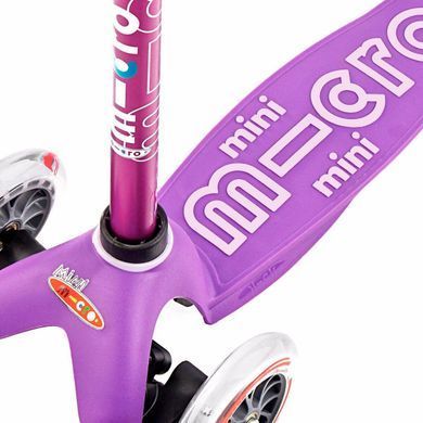 Самокат MICRO серии "Mini Deluxe" - ФИОЛЕТОВЫЙ (до 50 kg, 3-х колесный), фиолетовый