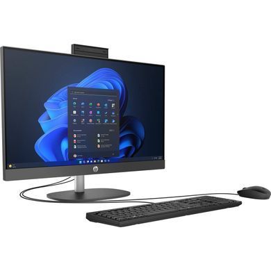 HP Комп'ютер персональний моноблок HP 240-G10 23.8" FHD IPS AG, Intel U5-125U, 16GB, F512GB, UMA, WiFi, кл+м, 3р, DOS, чорний D1GD0ET фото