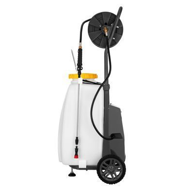 2E Опрыскиватель аккумуляторный AquaSpray 40LRC 40л 12В 1х12А&middot;час 7бар 2.9л&middot;мин 16кг вольтметр колеса катушка шланг 30м 2E-40LWBS30 фото