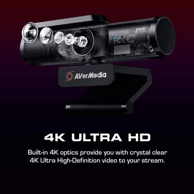 Веб-камера AVerMedia Live Streamer CAM PW513 4K, fixed focus, Black 61PW513000AC фото
