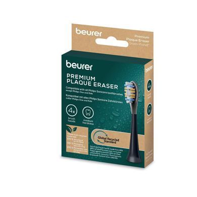 Beurer Beurer SC 30/50 Premium Plaque Eraser toothbrush heads, anti-plaque, 4 pcs in a set, black SC_30/50_PPE_4 фото