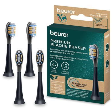 Beurer Beurer SC 30/50 Premium Plaque Eraser toothbrush heads, anti-plaque, 4 pcs in a set, black SC_30/50_PPE_4 фото
