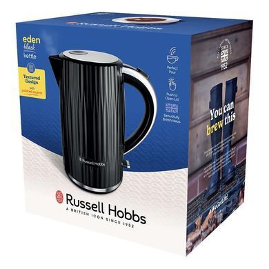 Russell Hobbs Электрочайник Eden, 1.7л, нержавеющая сталь, пластик, черный 27361-70 фото