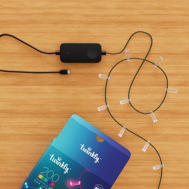Twinkly Гірлянда Smart LED Twinkly Strings Candle RGB 200 IP20 12м USB-C кабель зелений без БЖ TWKC200RGB-G фото