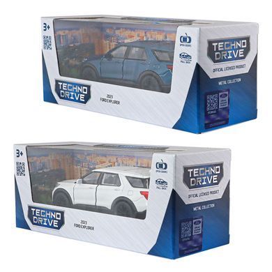 Автомодель - FORD EXPLORER 2023 (перламутрово-белый, голубой металлик) 250392W фото