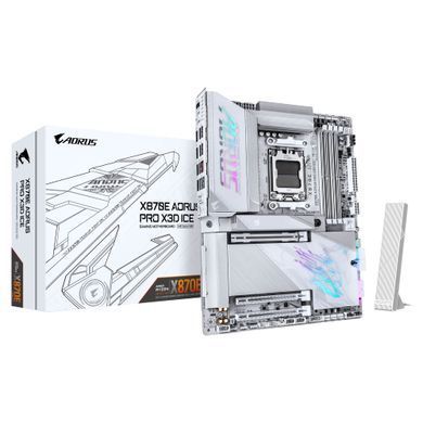 Gigabyte Материнська плата X870E A PRO X3D ICE sAM5 X870 4xDDR5 M.2 Wi-Fi BT HDMI DP ITX X870E_A_PRO_X_ICE фото