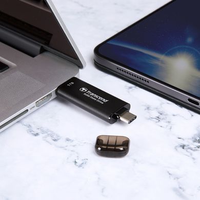 Transcend Портативный SSD Transcend 1TB USB 3.1 Gen 2 Type-A + Type-C ESD310 Черный TS1TESD310C фото