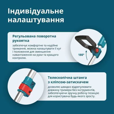 K&ouml;nner & S&ouml;hnen Тример садовий акумуляторний Konner&Sohnen KS CST-20V 20В літій-іонна 8000об/хв 2.8кг без АКБ за ЗП KSCST-20V фото