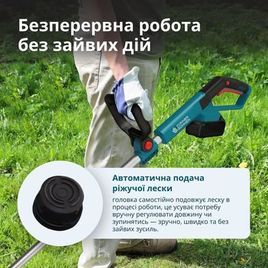 K&ouml;nner & S&ouml;hnen Тример садовий акумуляторний Konner&Sohnen KS CST-20V 20В літій-іонна 8000об/хв 2.8кг без АКБ за ЗП KSCST-20V фото