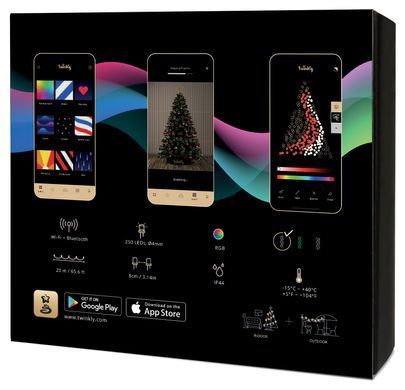 Twinkly Smart LED Гирлянда Twinkly Strings RGB 250, Gen II, IP44, длина 20м, кабель черный TWS250STP-BEU фото