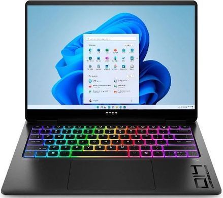 HP Ноутбук OMEN Transcend 14-fb1000ua 14" 3K OLED, Intel U9-285H, 64GB, F2048GB, NVD5070-8, Win11, чорний BW7L4EA фото