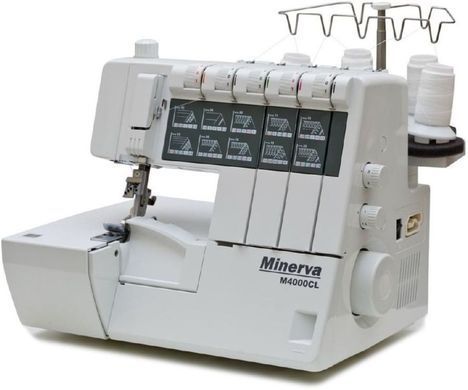 Minerva Коверлок M4000CL , 120Вт, 20 оп., (5, 4, 3, 2-х ниточные швы), белый M4000CL фото