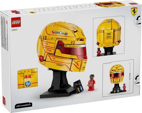 LEGO Конструктор LEGO Editions Formula 1 Шолом Льюїса Гамільтона з команди Scuderia Ferrari HP 43022- фото