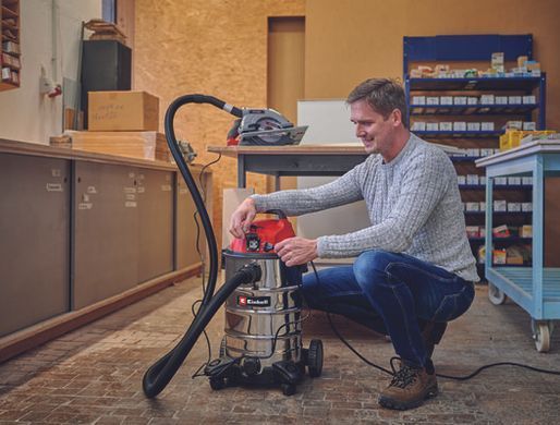 Einhell Пилосос професійний TС-VC 1930 SA Kit, 1500Вт, 190мБар, контейнер 30л, 5.3кг 2342230 фото