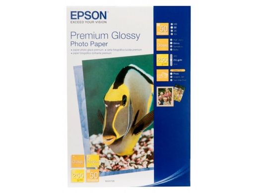 Папір Epson 100mmx150mm Premium Glossy Photo Paper, 50арк. C13S041729 фото