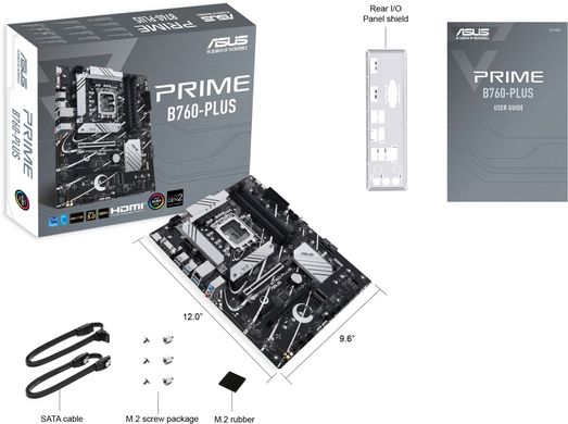 ASUS Материнcька плата PRIME B760-PLUS s1700 B760 4xDDR5 M.2 HDMI D-Sub DP ATX 90MB1EF0-M1EAY0 фото