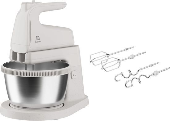 Electrolux Міксер стаціонарний 500Вт, насадки-4, чаша-метал, 3.5л, білий ESM4W фото