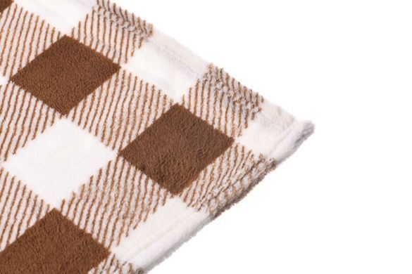 ARDESTO Плед Flannel, 160х200см, клітинка беж, 100% поліестер