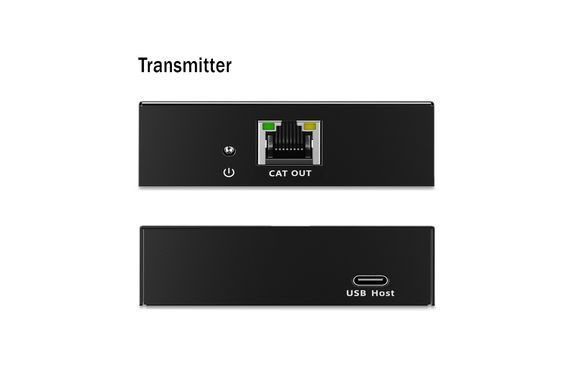 Digitus Подовжувач USB 3.2 Gen1, для використання з кабелем Cat6A, до 100 м, 3 х USB-A, 1 x USB-C, чорний DA-73121 фото