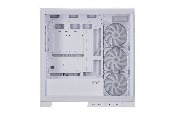 2E Gaming Корпус Fantom GK701W без БП 2xUSB3.0, 1xUSBType-C 4x120мм ARGB VGA 400мм LCS ready контроллер с пультом TG Side/Front Panel mATX белый 2E-GK701W фото
