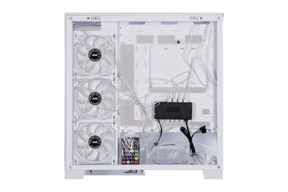 2E Gaming Корпус Fantom GK701W без БП 2xUSB3.0, 1xUSBType-C 4x120мм ARGB VGA 400мм LCS ready контроллер с пультом TG Side/Front Panel mATX белый 2E-GK701W фото