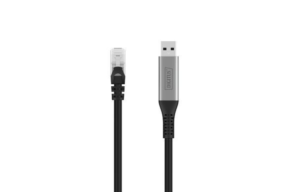 Digitus Кабель DIGITUS Ethernet USB-A - RJ45 CAT 6A S/FTP, 1 Gbit/s, 2m, LSZH AK-300600-020-S фото