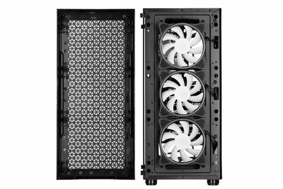 Корпус 2E Gaming Hexagon G338, без БЖ, 2xUSB 3.0, 1xUSB Type-C, 1x120mm, 3x120mm ARGB, TG Side Panel, ATX, чорний 2E-G338 фото