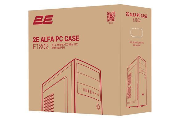 2E Корпус Alfa E1802 без БЖ 4xUSB3.0, VGA 320мм, ATX, чорний 2E-E1802 фото