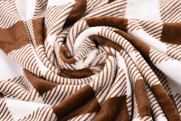 ARDESTO Плед Flannel, 160х200см, клітинка беж, 100% поліестер