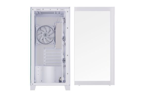 2E Gaming Корпус Fantom GK701W без БП 2xUSB3.0, 1xUSBType-C 4x120мм ARGB VGA 400мм LCS ready контроллер с пультом TG Side/Front Panel mATX белый 2E-GK701W фото