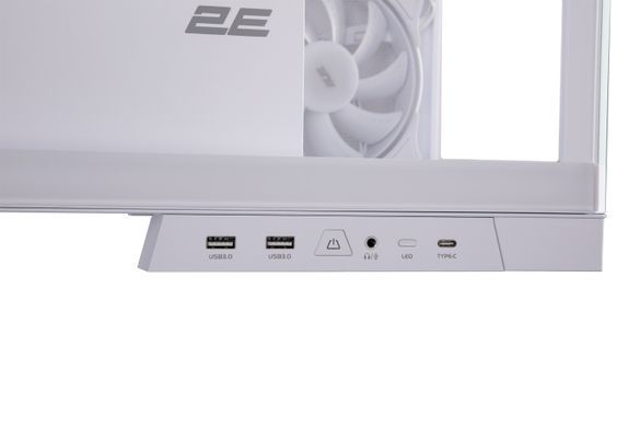 2E Gaming Корпус Fantom GK701W без БП 2xUSB3.0, 1xUSBType-C 4x120мм ARGB VGA 400мм LCS ready контроллер с пультом TG Side/Front Panel mATX белый 2E-GK701W фото