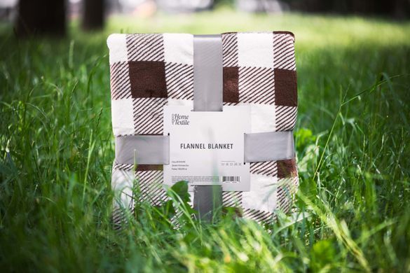 ARDESTO Плед Flannel, 160х200см, клітинка беж, 100% поліестер