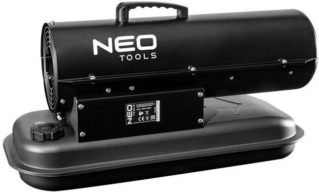 Neo Tools Теплова гармата дизель/гас, 20 кВт, 550 м3/год, прямого нагріву, бак 19л, витрата 1.9л/год, IPX4 90-080 фото