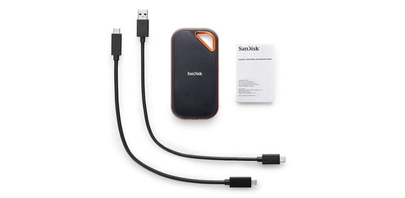 Портативний SSD SanDisk 2TB USB 3.2 Gen 2x2 Type-C E81 R2000/W2000MB/s IP55 SDSSDE81-2T00-G25 фото