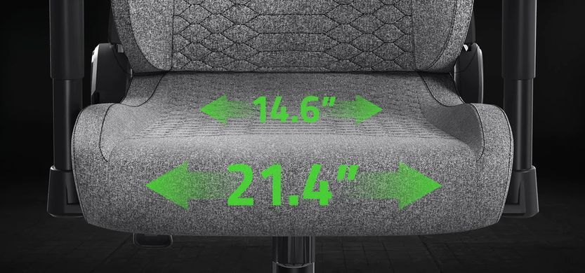 Razer Крісло Iskur V2 X, тканина, 2D-Armrests, сірий світлий RZ38-05310200-R3G1 фото