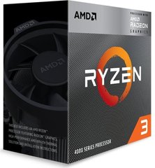 AMD ЦПУ Ryzen 3 4300G 4C/8T 3.8/4.0GHz Boost 4Mb Radeon Graphics AM4 65W Box 100-100000144BOX фото