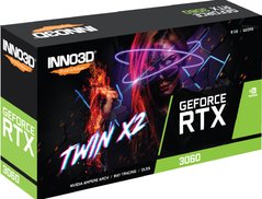 Inno3d Відеокарта GeForce RTX 3060 8GB GDDR6X TWIN X2 OC N30602-08D6X-11902130 фото