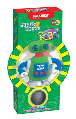 PAULINDA Масса для лепки Super Dough Robot заводной механизм (шагает) (зеленый) PL-081178-5 фото