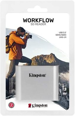 Кардрідер Kingston Workflow Dual-Slot SDHC/SDXC UHS-II Card Reader WFS-SD фото