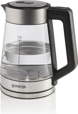 Gorenje Электрочайник 1.7л, 2,200 Вт, стекло, нерж K17TRG фото