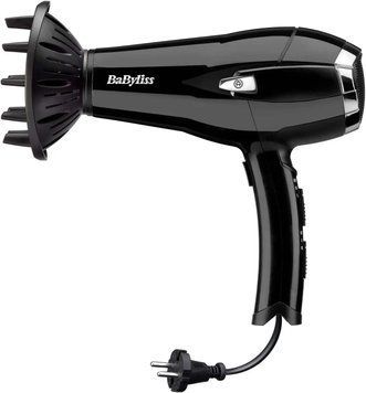 BaByliss Фен, 2000Вт, 3 режими, іоніз-я, хол. обдув, змотка шнура, чорний D374DE фото